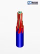 Special profile reamer for steel